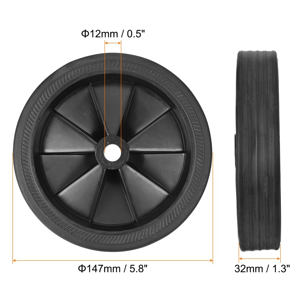 5.8" Air Compressor Wheels Universal Air Compressor Wheel Replacement Part
