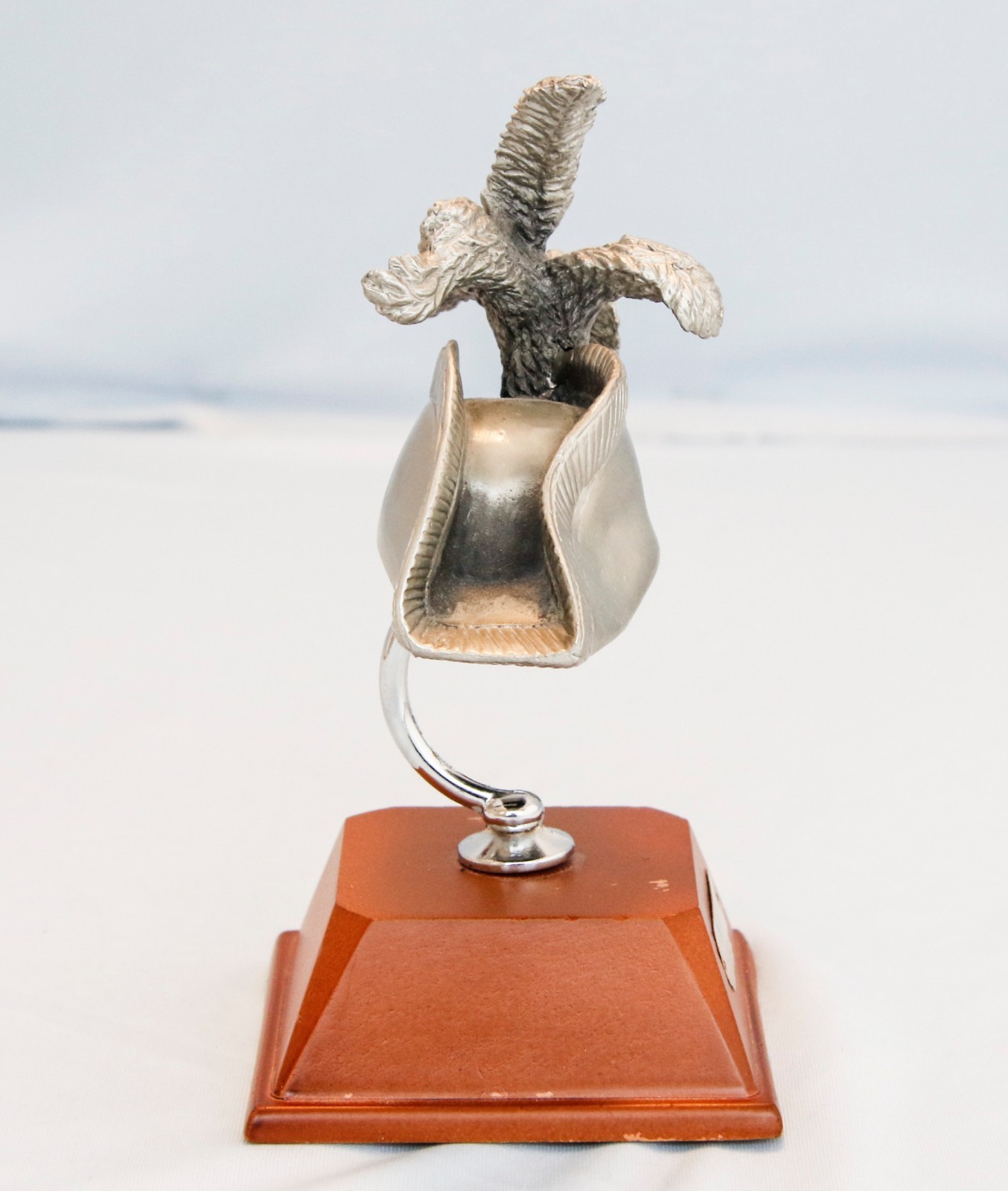 Vintage Miniature Metal France French Military Bicorne Hat w Plume Louis XV