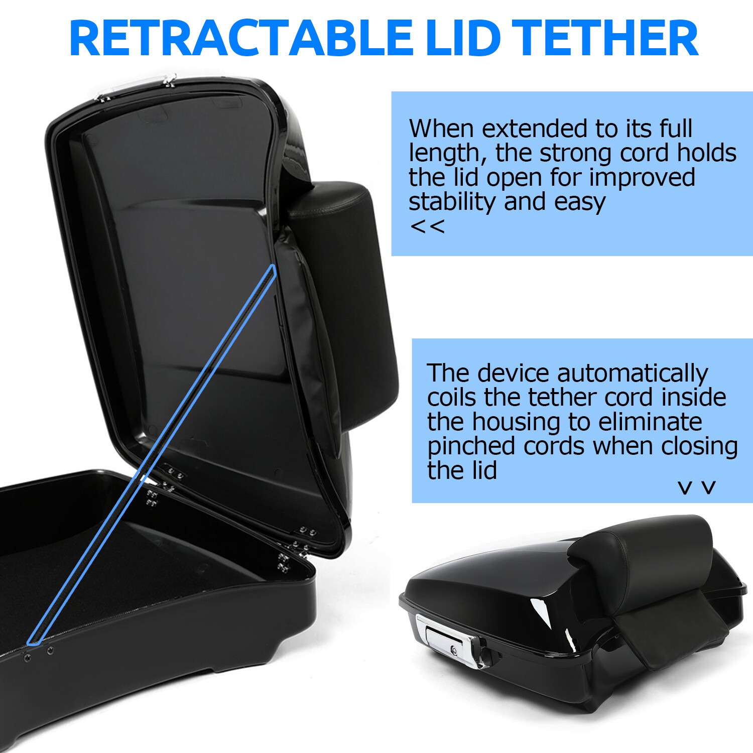 5.5'' Razor Tour Pack Trunk Pad Mount Rack For Harley Road Glide 1997-2008 Pak