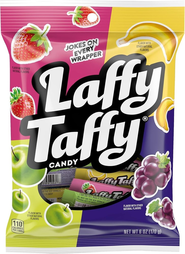 Candy, Assorted Fruit Flavors, Indivily Wrapped Mini Bars,