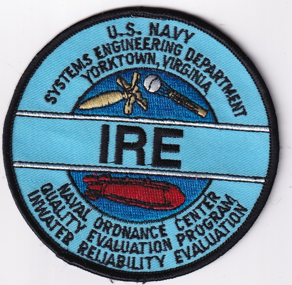 IRE Yorktown VA Systems Engineering Ordnance US Navy aviation patch USN