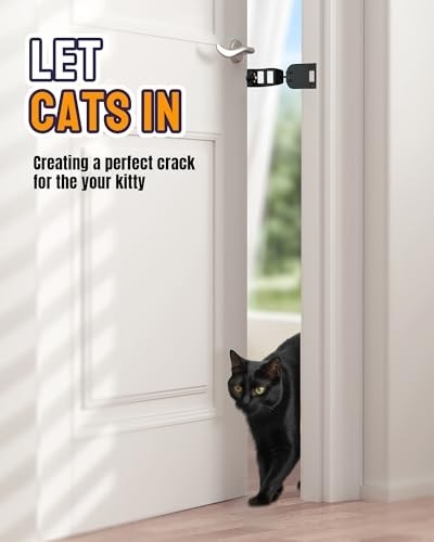 Durable Metal Cat Door Latch - Easy Install, Foldable, 5 Adjustable Sizes, Pet D