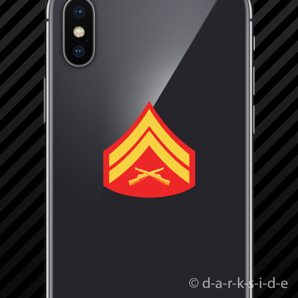 (2x) E-4 Corporal Insignia Cell Phone Sticker Mobile usmc marine corps