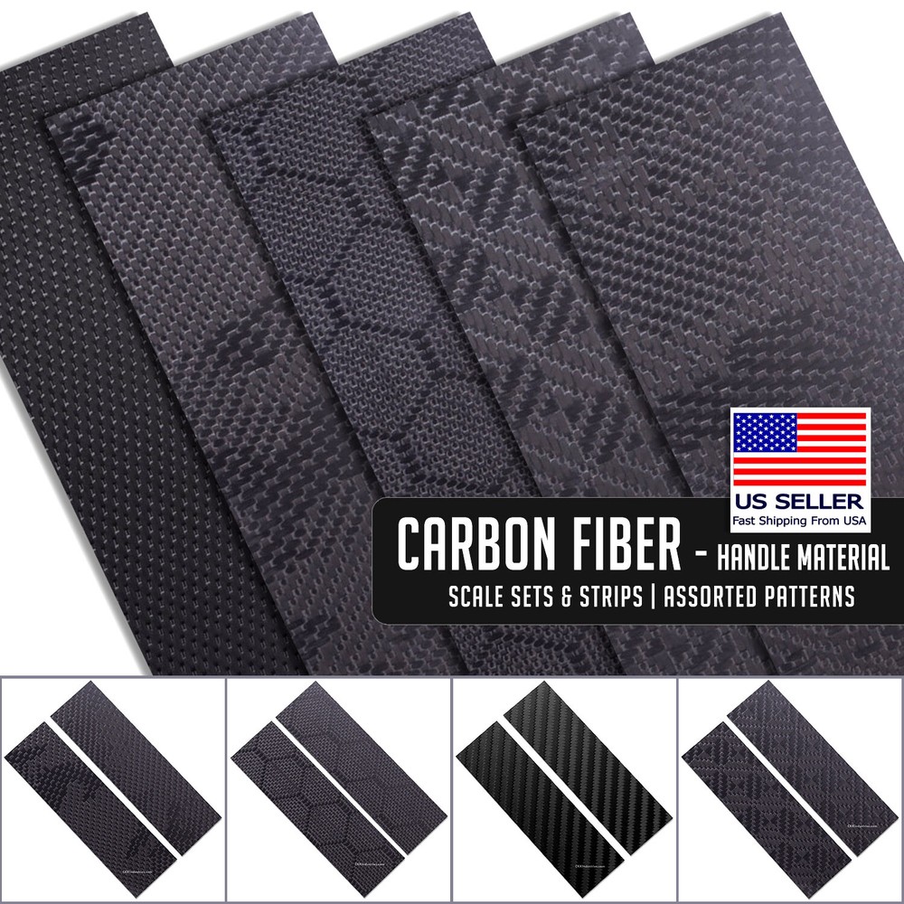 EZSMITH Carbon Fiber Handle Material - Scale Sets & Strips - Assorted Patterns