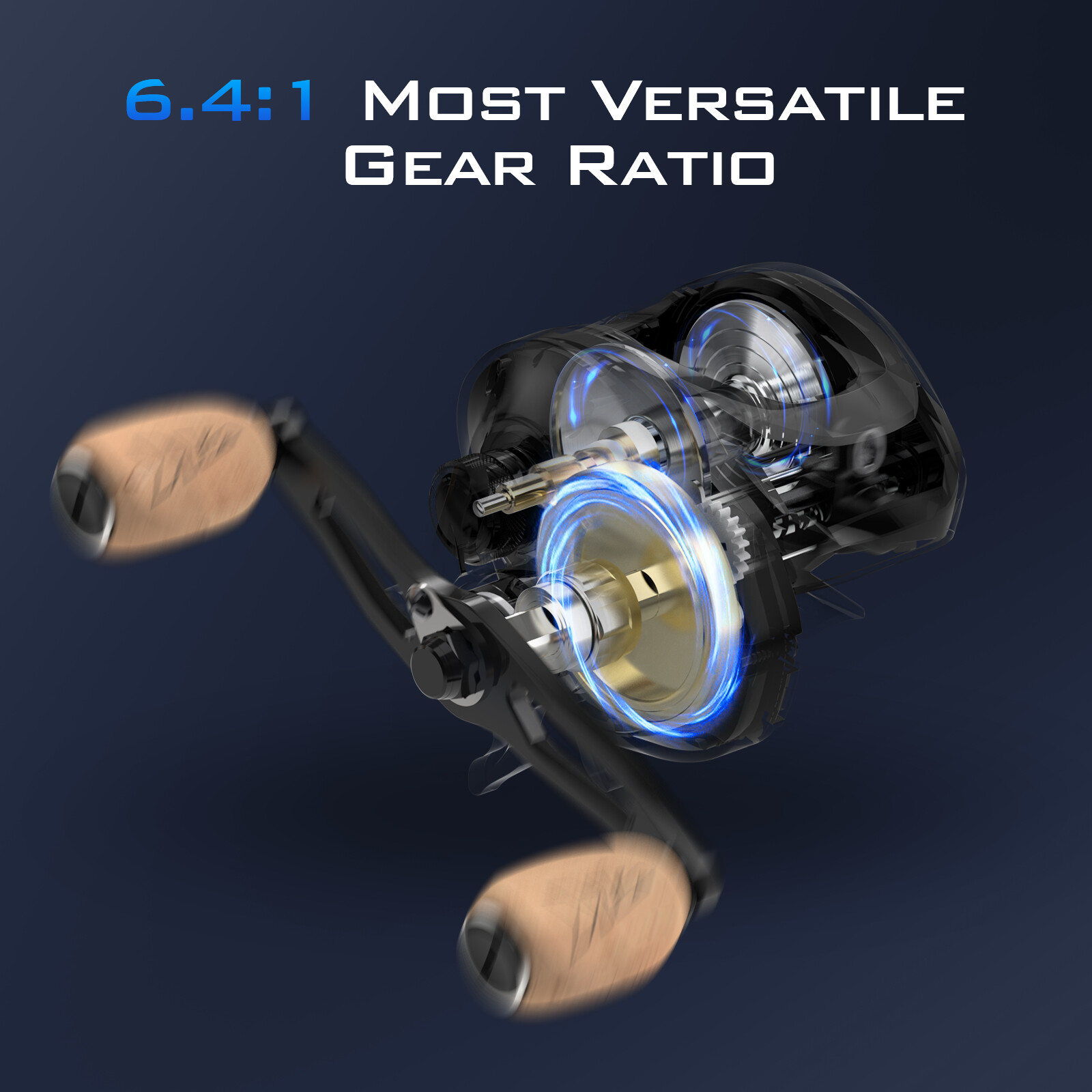 KastKing Megatron 200 Baitcasting Reel High Line Capacity 6.4:1 Fishing Reel-New