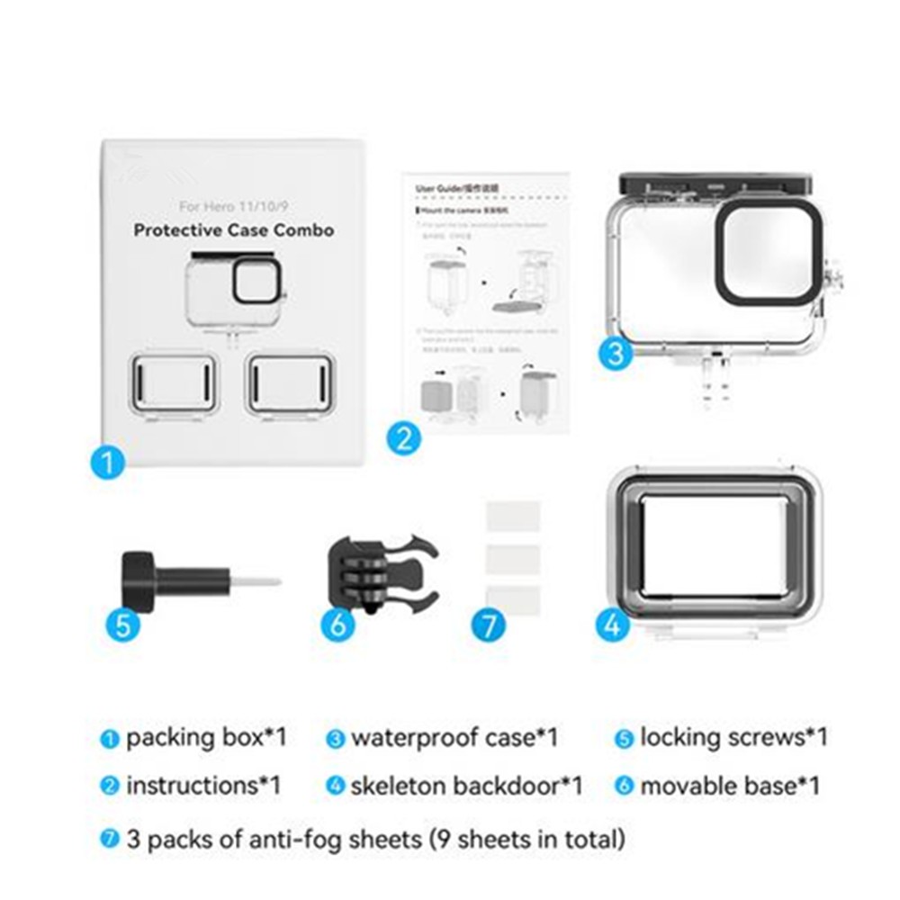 45M Waterproof PC Protective Case Combo Underwater Photography Accessories a