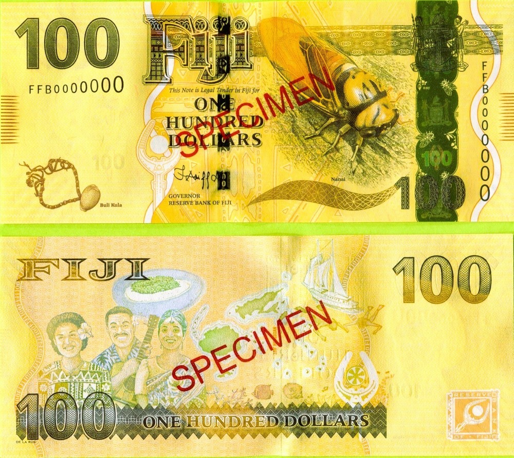 Fiji 2022 $100 Dollars P-119bs GEM UNC "SPECIMEN"