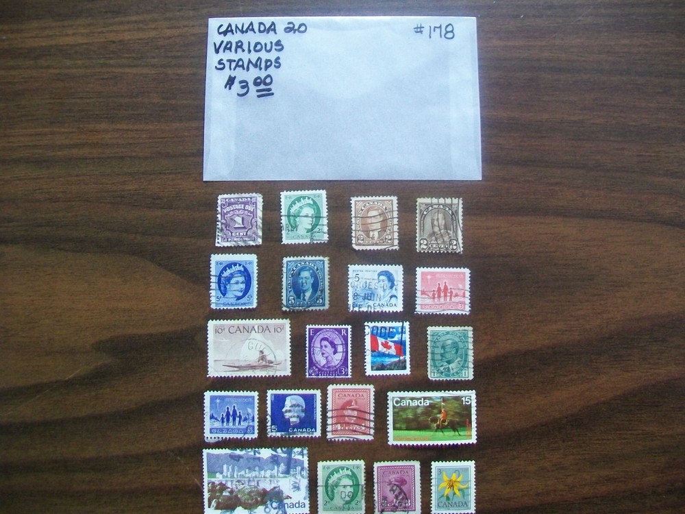 Canada Postage Stamps - Canada - Vintage - 20 Various Stamps (178)