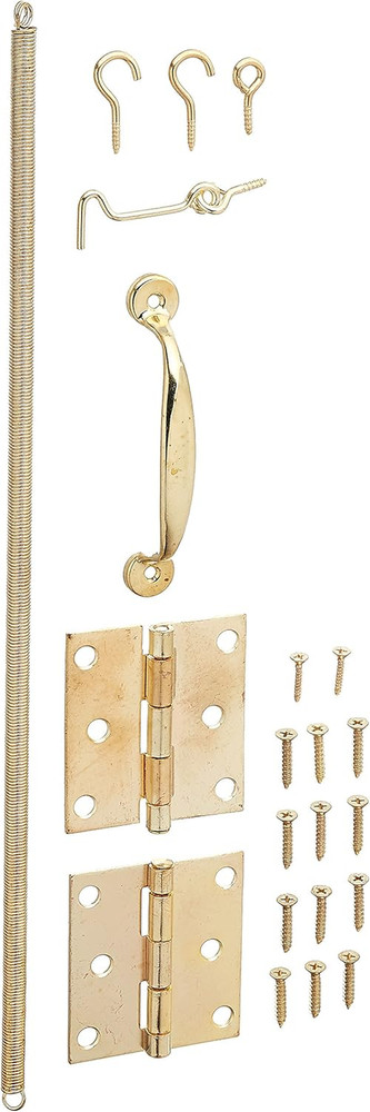 Screen Door Hardware Set, Brass Plated