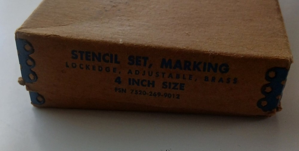 Stencil Set, Marking, Brass 4 Inch Interlocking, Adjustable
