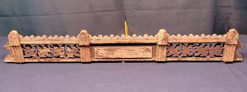 Antique Real Oak Wood Rectangular Dresser Topper Header