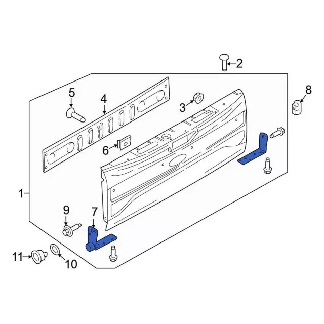 Genuine Ford Tailgate Hinge HC3Z-99430B12-A