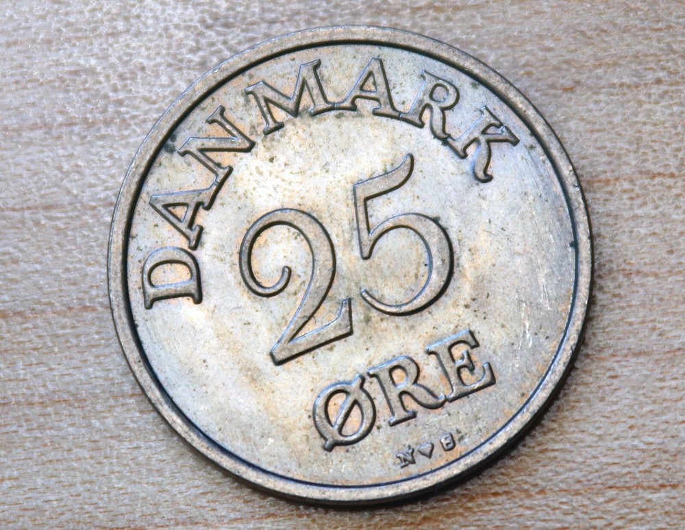 1954 Denmark 25 Ore