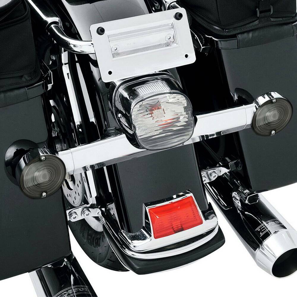 4x Smoked Turn Signal Light Lens Covers For Harley Touring Road Electra Glide