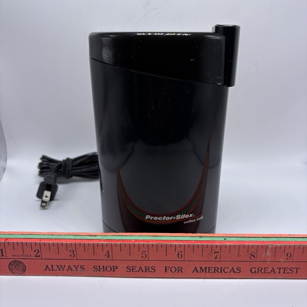 Proctor Silex Model E-1670 Black Automatic Safety Control Coffee Mill Tested
