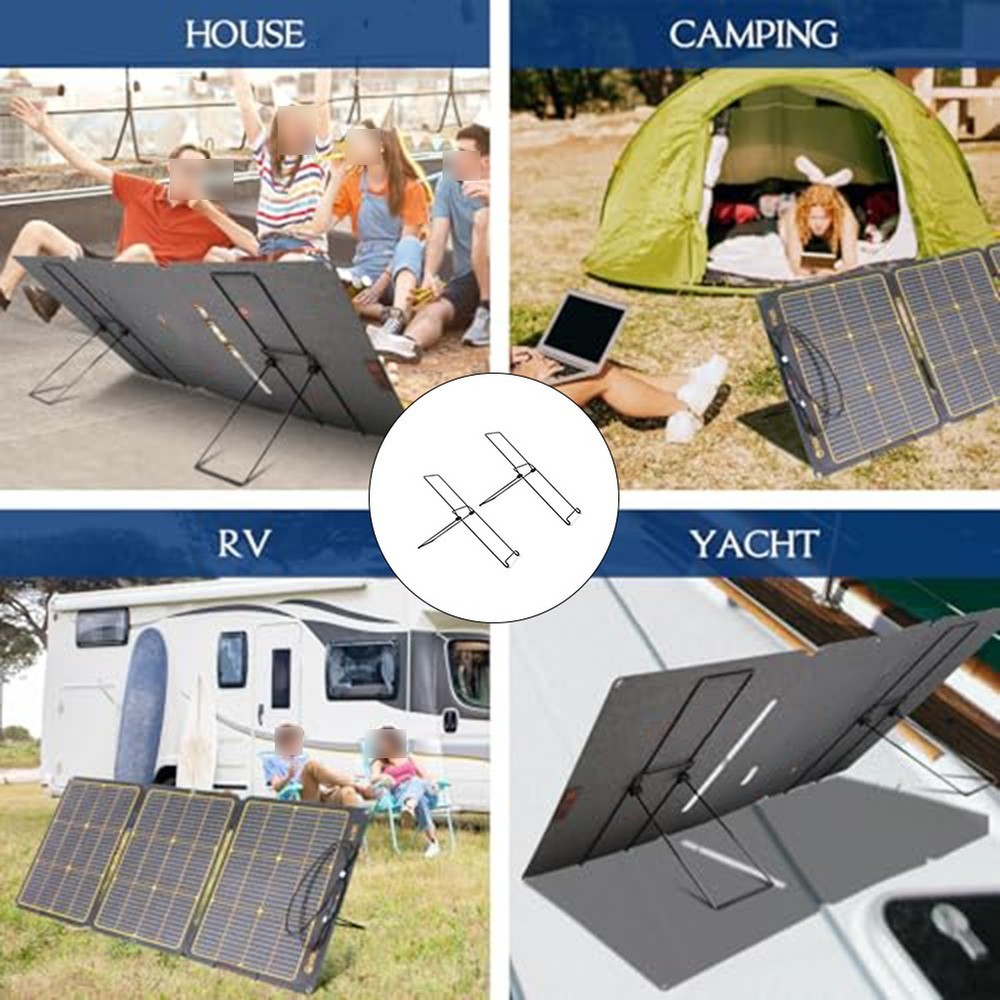 Foldable Solar Bracket 2PCS Adjustable Mount for Various Models of Solar Panels