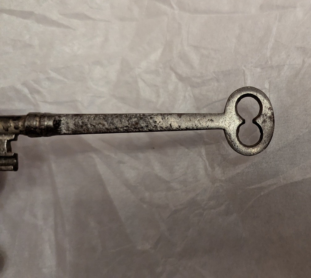 Vintage Hardware Door Lock Skeleton Key Solid Barrel 3.75"