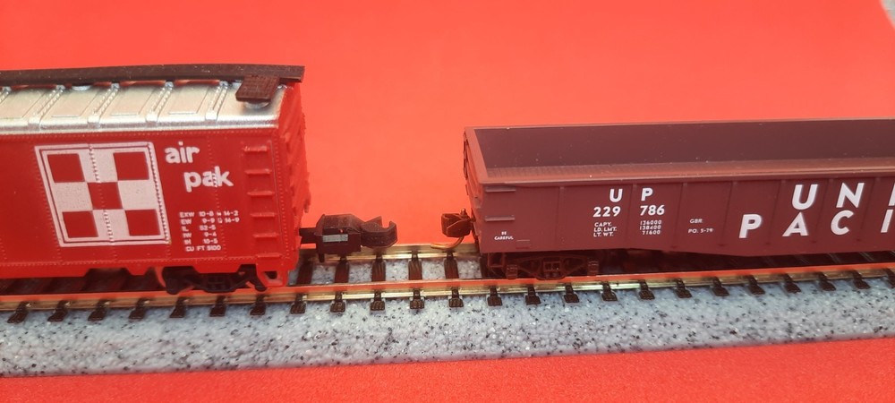 N Scale Rapido Coupler Conversion precision adapters to knuckle, 2 pack, BLK