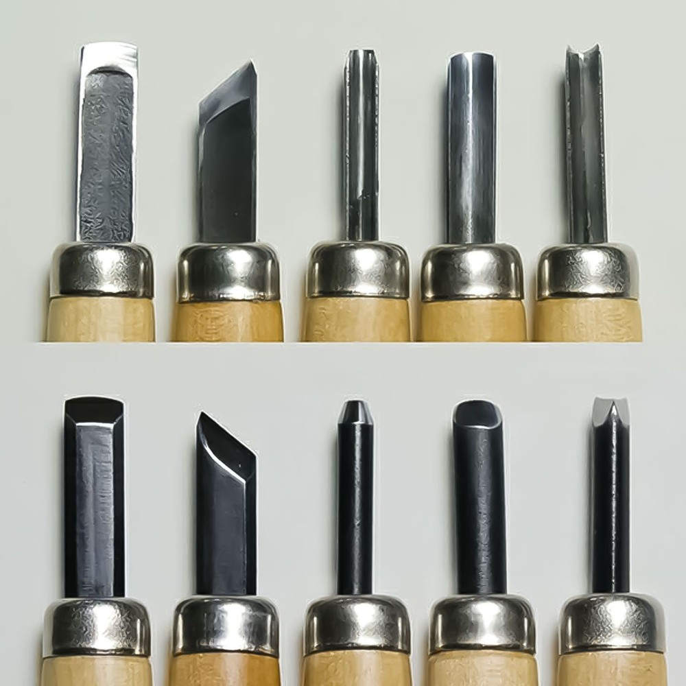 Michihamono 5 Piece Chicky Basic Wood Carving Tool Set Gouges & Chisels Kit