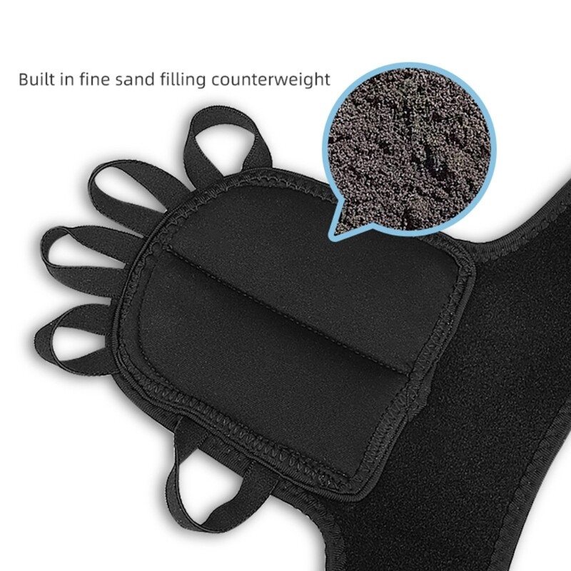 Comfortable Weighted Hand Gloves Strap Improve Arm Strength Muscles
