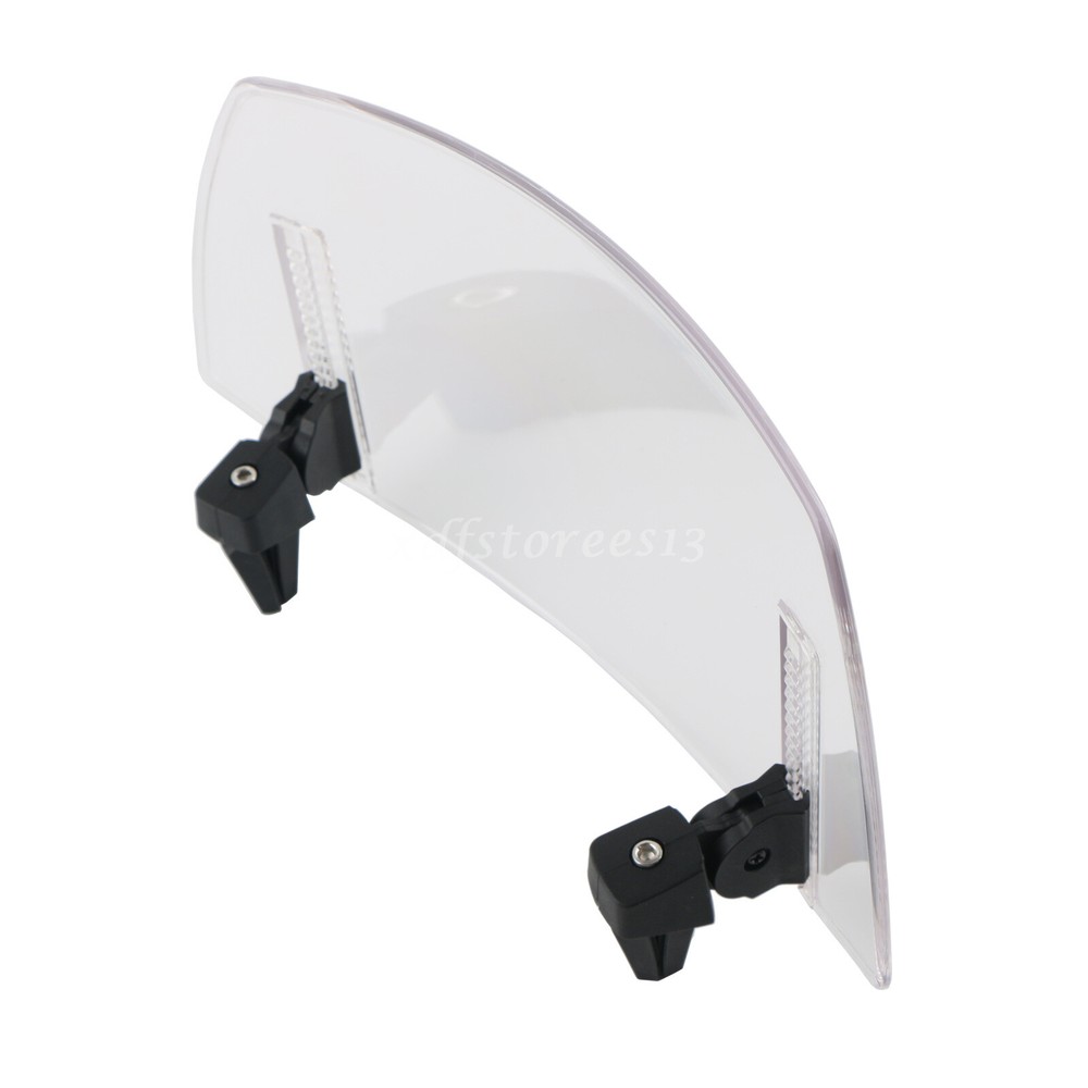 Motorcycle Universal Clip On Windshield Wind Screen Deflector Extension Spoiler