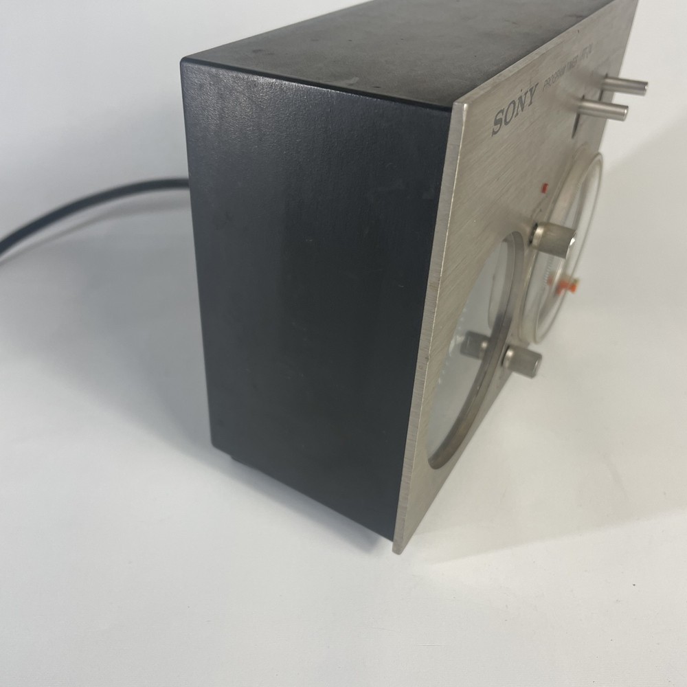 Sony PT-24 Vintage Program Timer 1970s Analog Clock Audio Accessory Silver GOOD