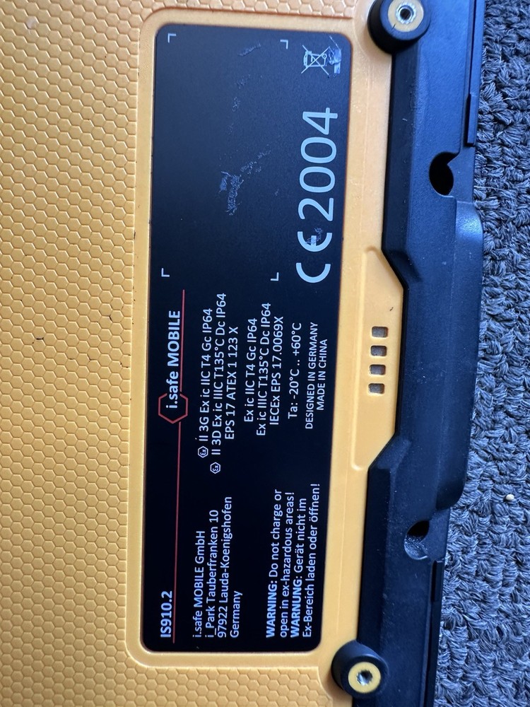i.SAFE MOBILE IS910.2 INTRINSICALLY SAFE ZONE RUGGED TABLET