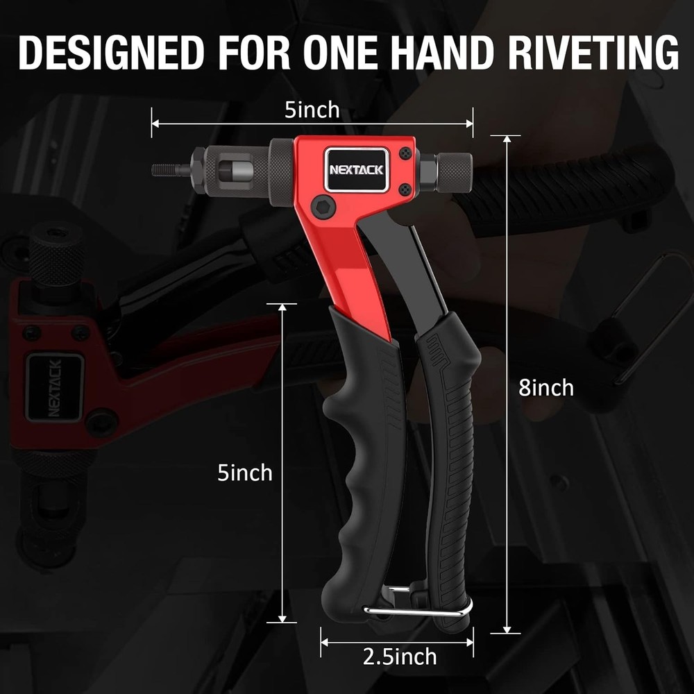 Nut Tool Kit with a Step Drill Bit & 80 Nutserts for Tight Space, 8" Rivnut...