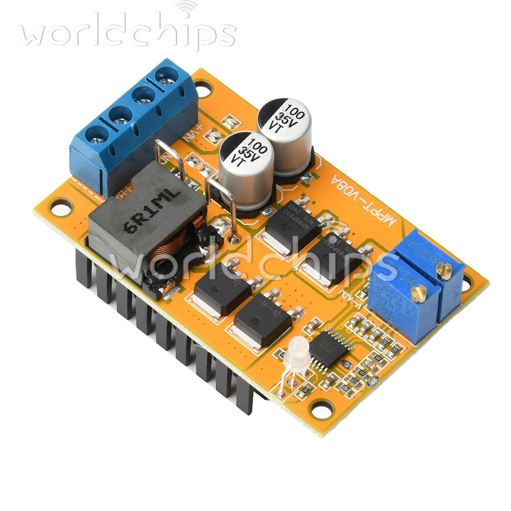 DC8-28V 5A 100W MPPT Solar Charging Panel Regulator Controller 9V 12V 24V Switch