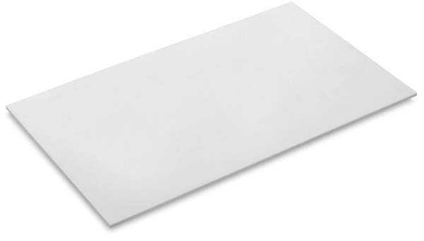 White Polystyrene Plastic Sheet - 0.080" Thick - 12" x 12" - Crafts Models