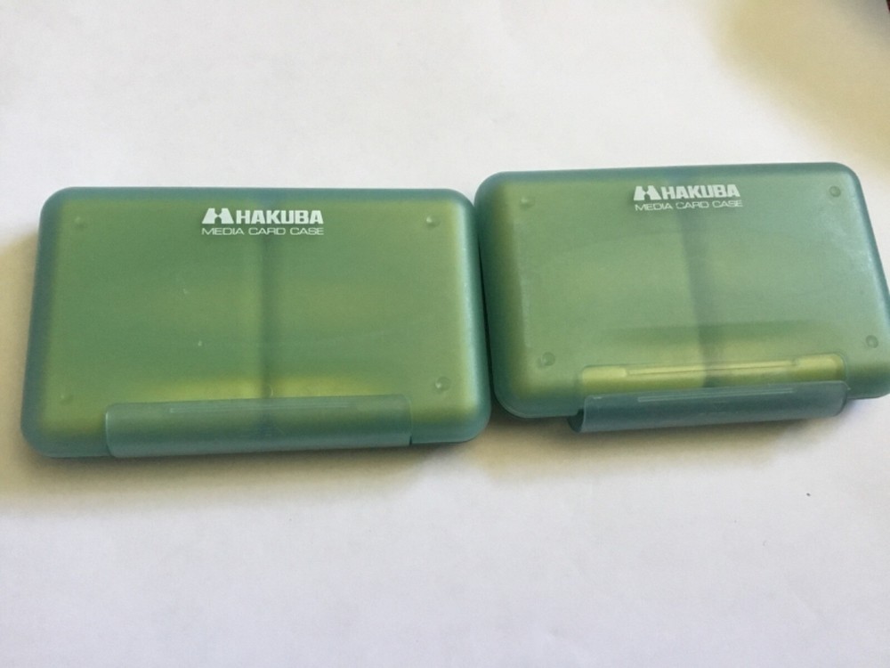 2pcs (lime color ) HAKUBA Digital Camera Hard Storage Case for Compact Flash CF
