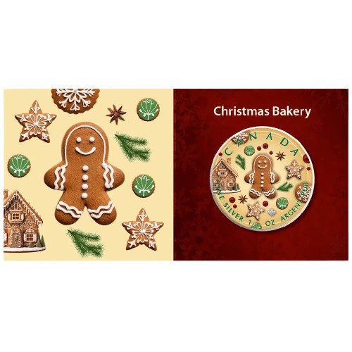 2023 Christmas Bakery 1oz Silver Maple Leaf Coin
