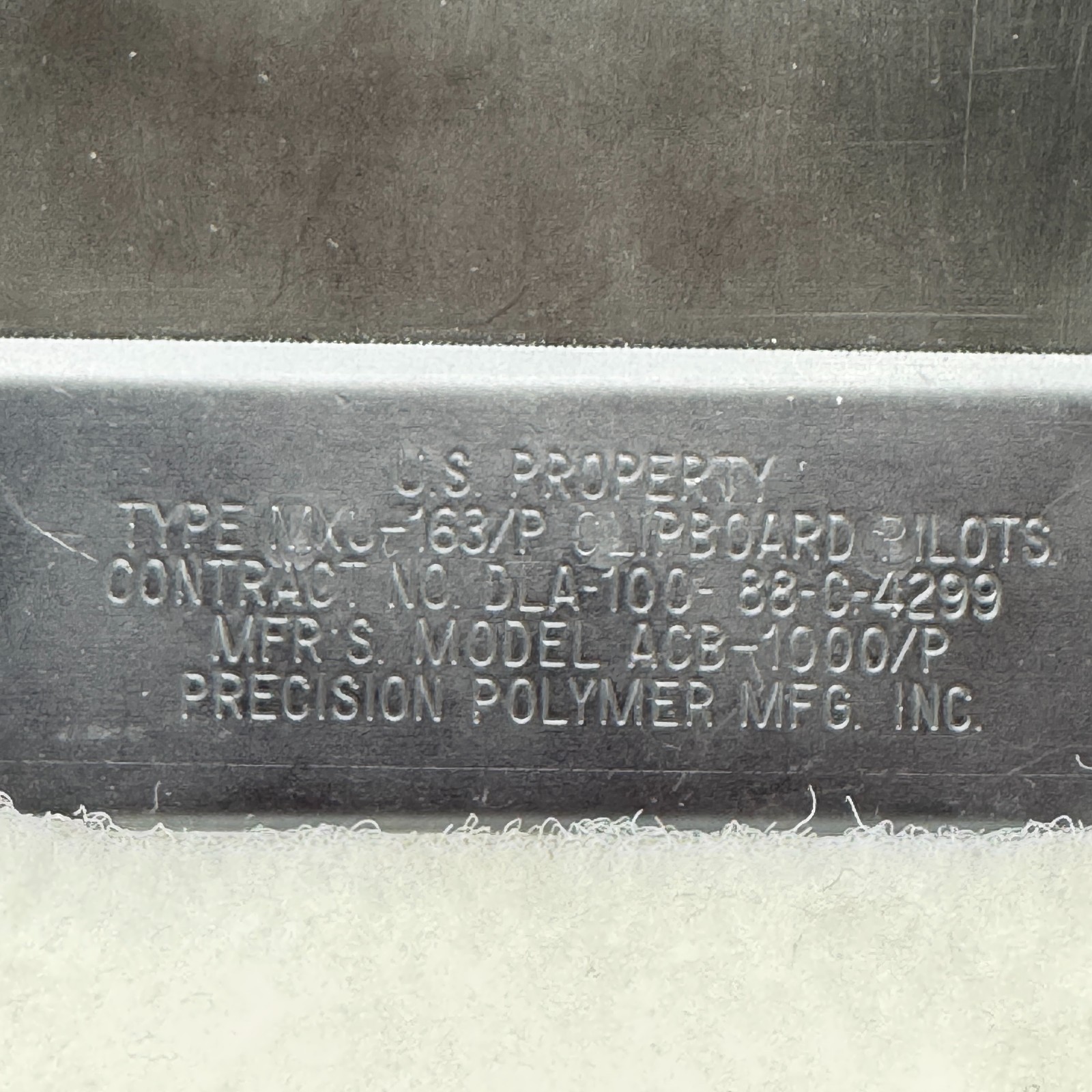 USGI Aircraft Pilots Clipboard Type MXU-163/P Lighted Dimmable Model ACB 1000/P