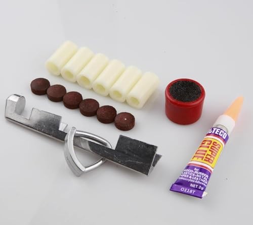 15 Pack Cue Stick Tip Repair Kit, Cue Tips Accessorie, Include 6 Pool Cue