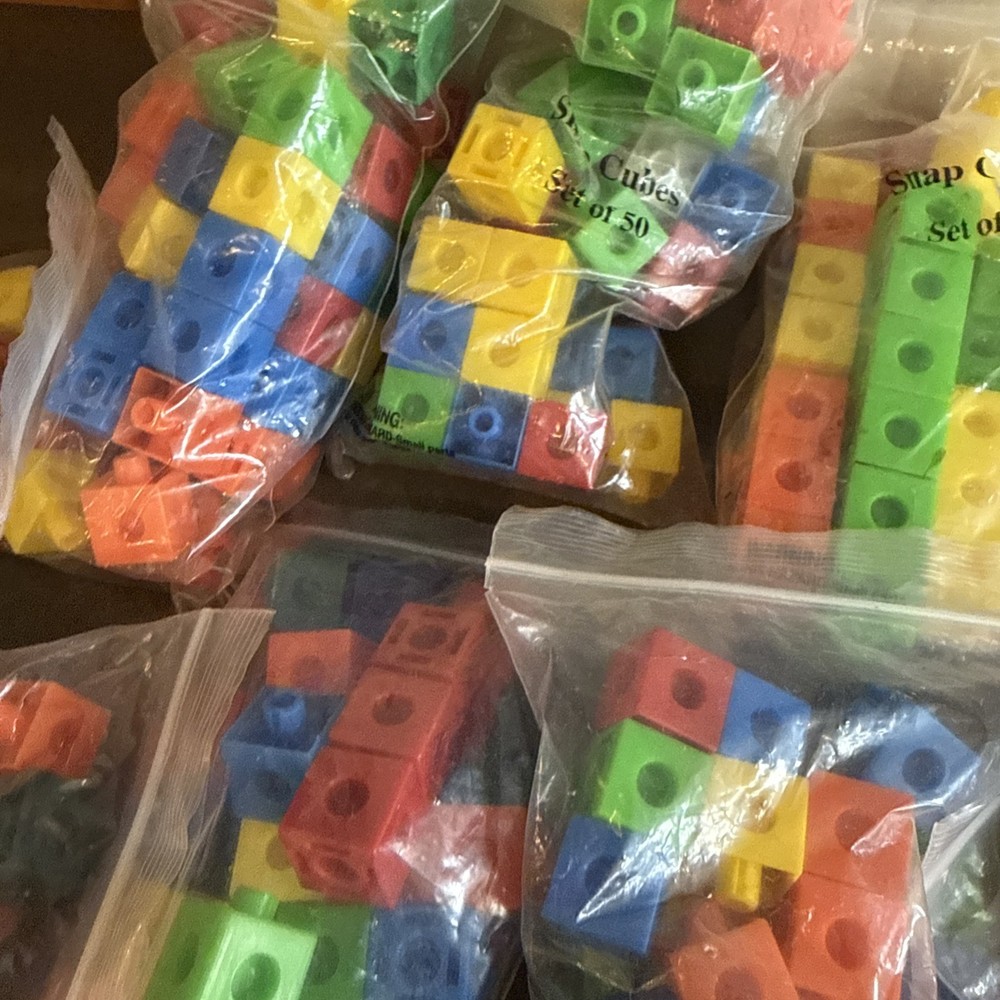 NSN Snap Cubes 5 Colors BULK Teaching Manipulative Read Full Description
