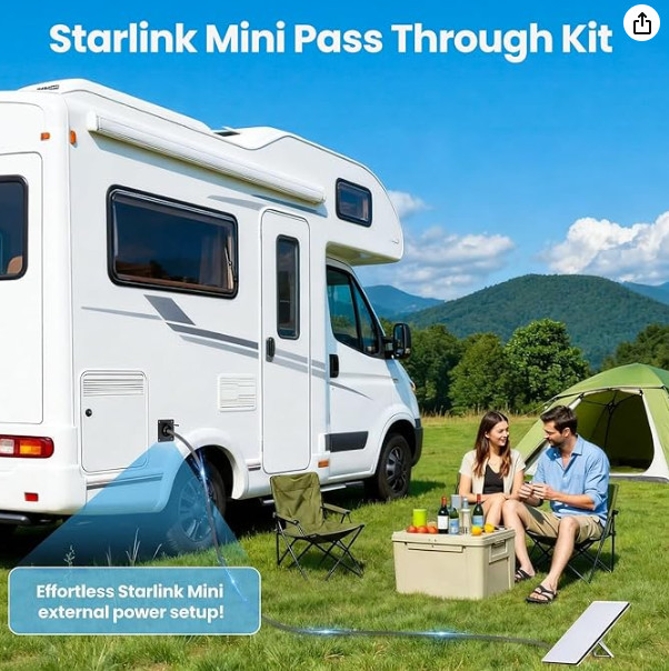 Waterproof Wall Socket Passthrough Starlink Mini, IP67 Waterproof Panel Mount