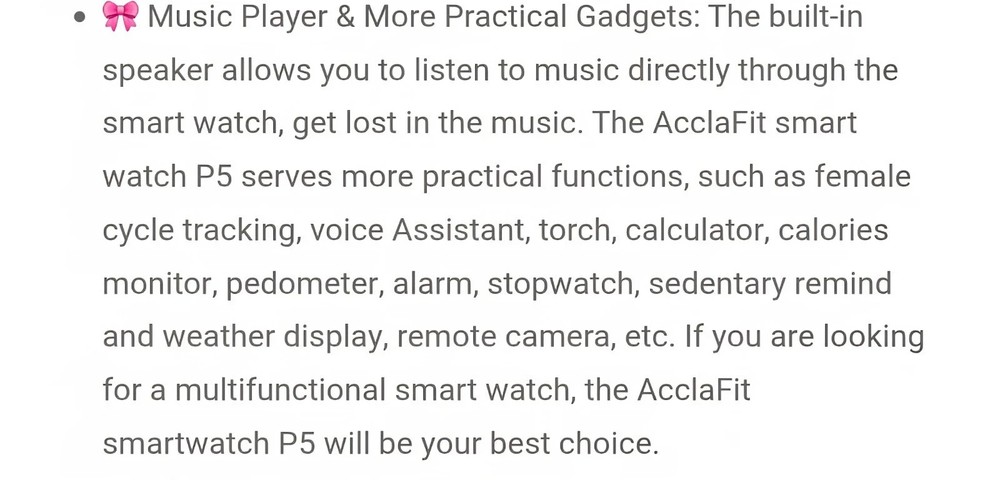 AcclaFit Smart Watch-pink
