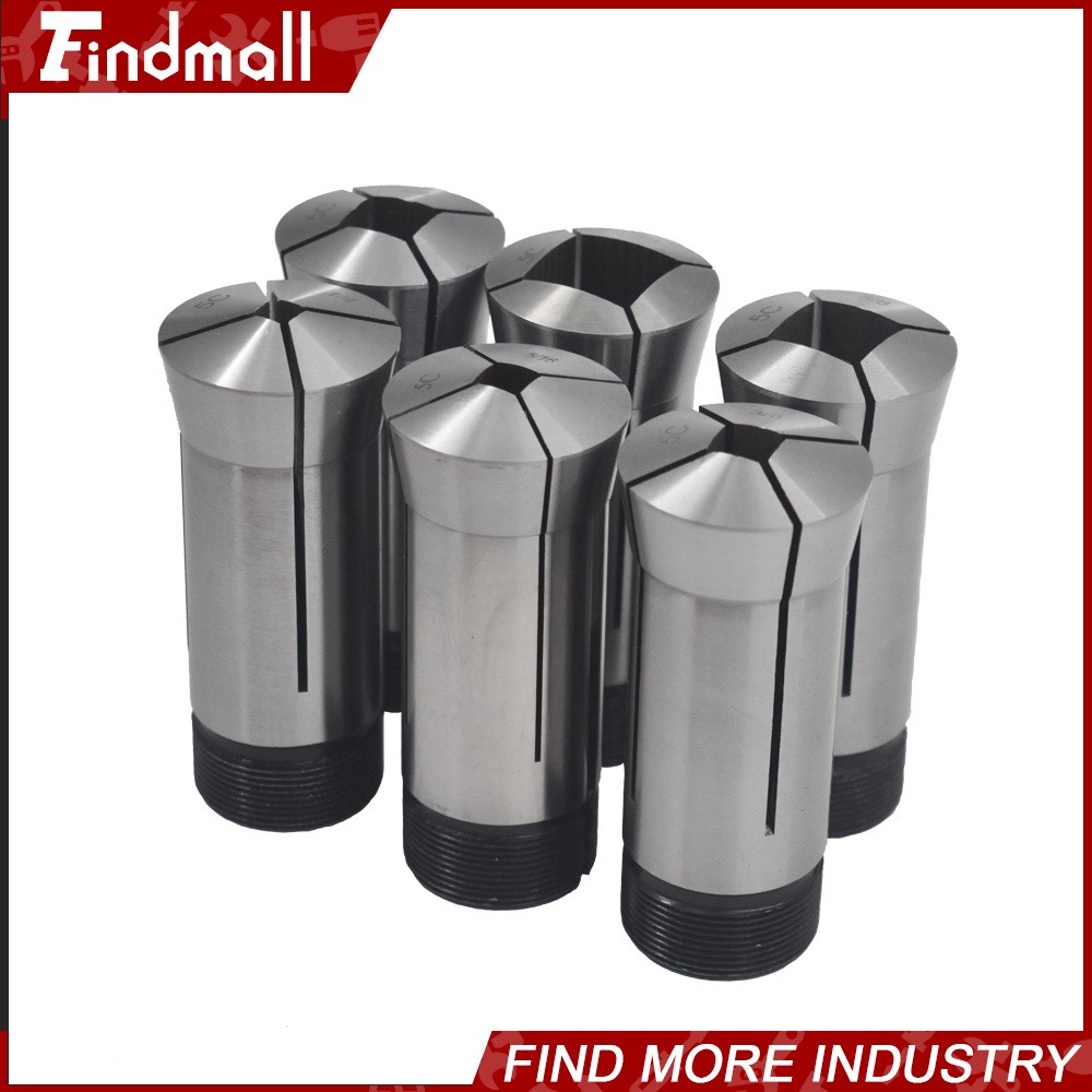 Findmall 5C Square Collet 6PCS Set 1/4'', 5/16'', 3/8'', 1/2'', 5/8'', 3/4''