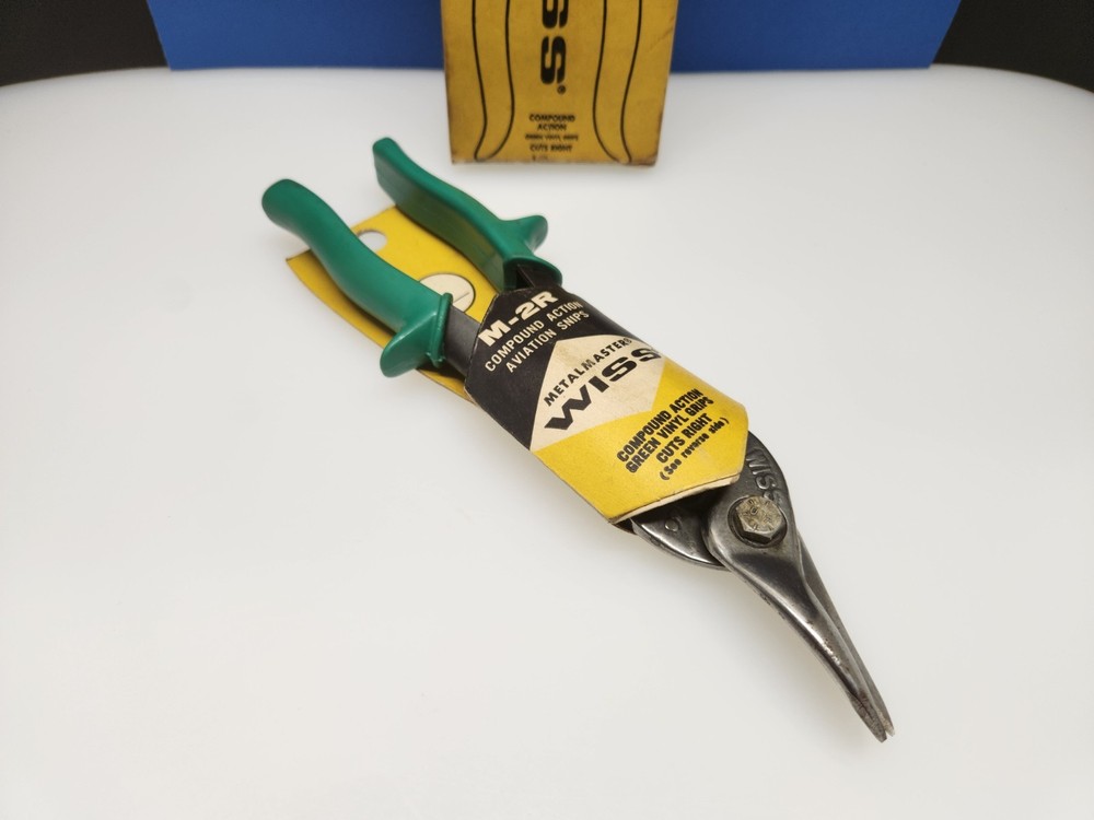 Wiss M2 Compound Action Aviation Snips Cuts Right Original Box & Inner Box