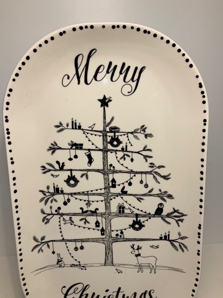 Creative Co-Op Merry Christmas 15 inch Platter