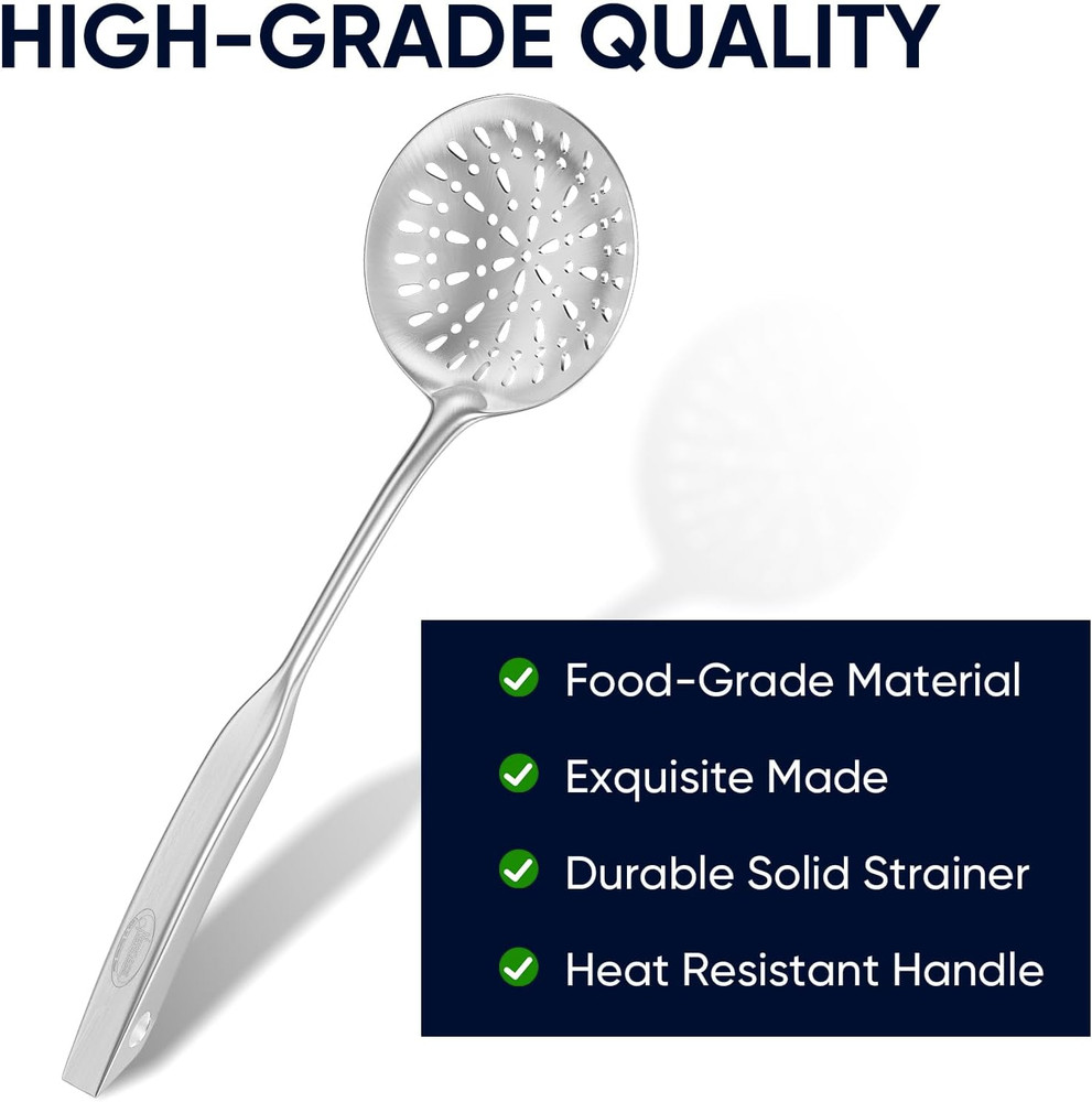 Skimmer Slotted Spoon, [Rustproof, Integral Forming, Durable] Newness 304 Sta...