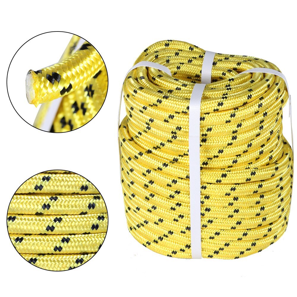 1/2"x100' Double Braid Marine Polyeste Sheet Halyar Rope Rigging Breaking