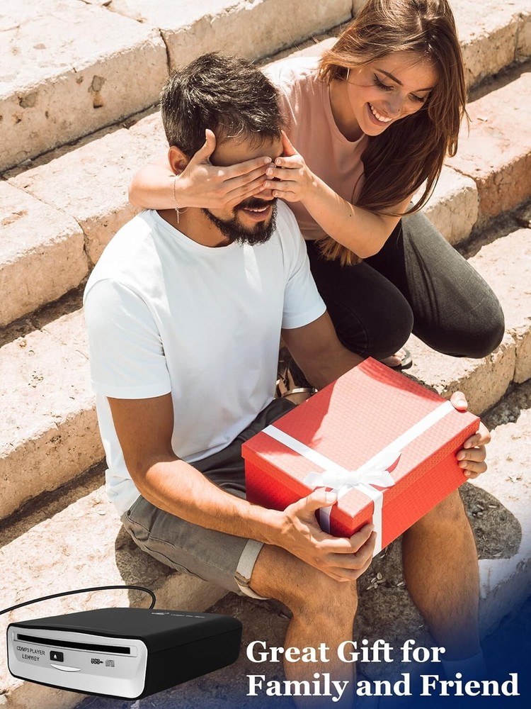 Universal External CD Player for Car with Remote Control & USB Extension Cable