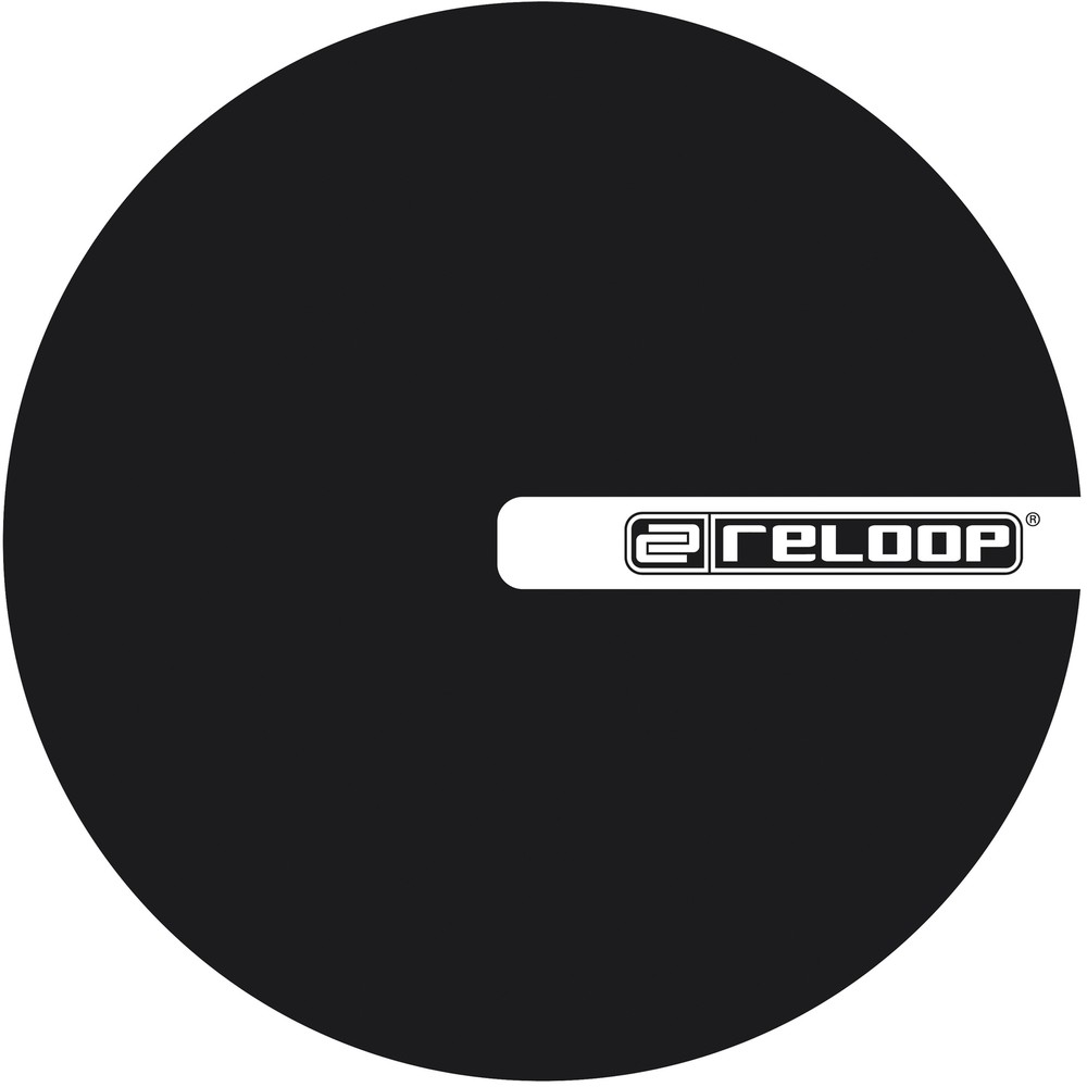 Reloop LIPMAT-RELOOP Slipmat for DJ Turntablism, Black with Logo