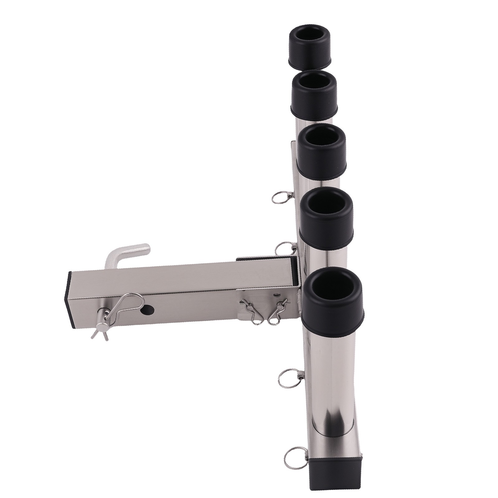 Stainless Steel Hitch Fishing Rod Holder 5 Link Tube for 2" Hitch Receivers