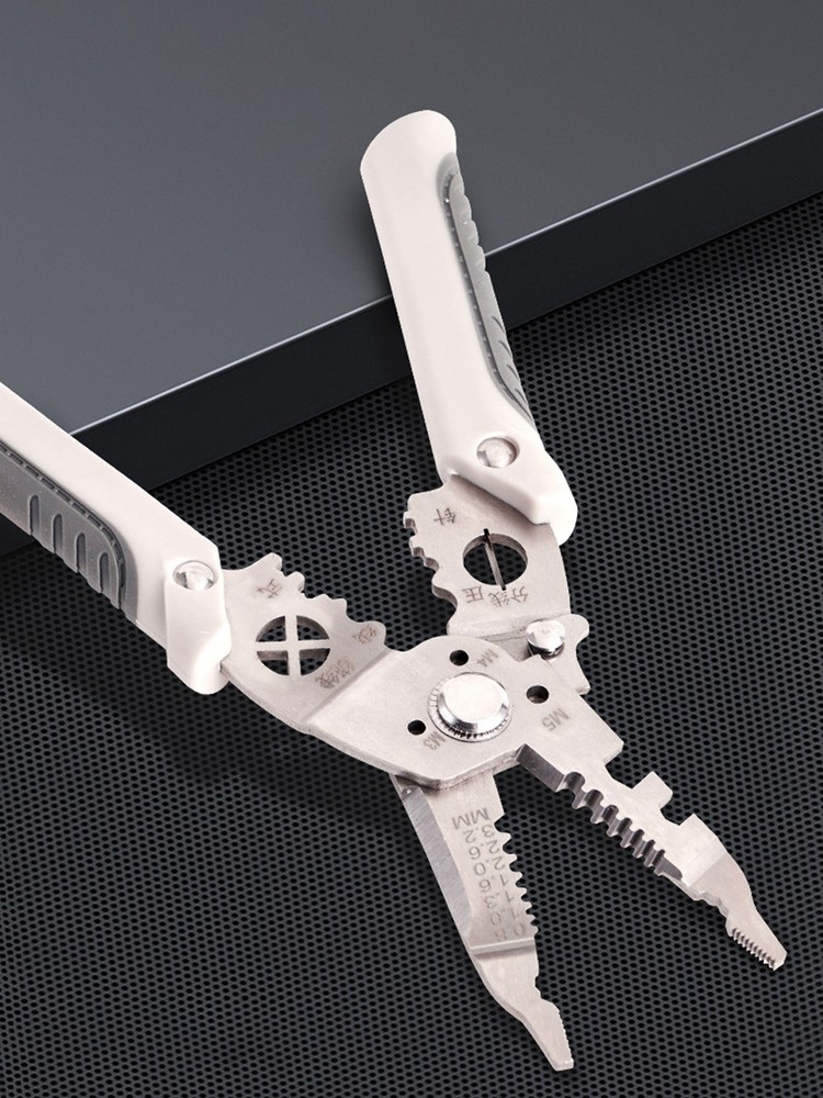 Wire Stripper Cutter Stainless Steel Wire Stripping Tool, Multi-Function CW