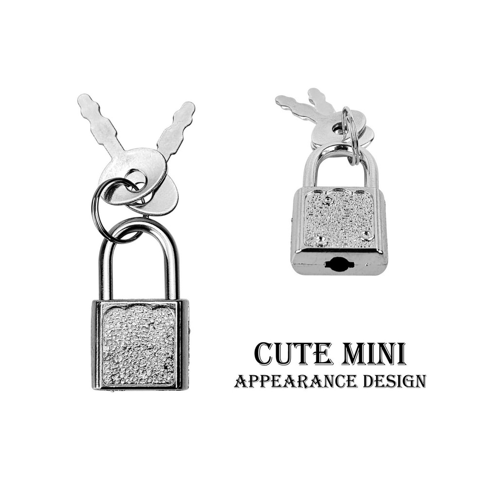 5 Pack Mini Diary Padlock, Small Locks with Keys, Tiny Luggage Locks for Trav...