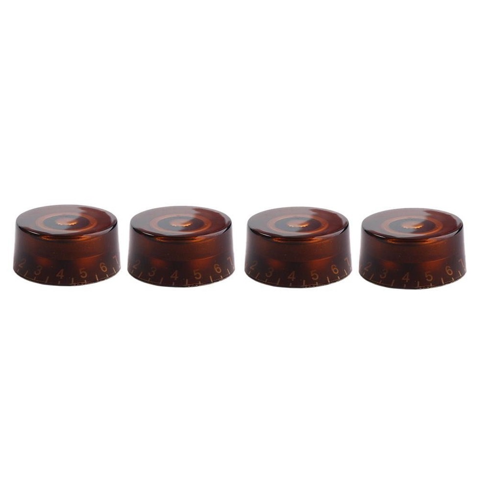 4pcs Guitar Speed Knobs for Electric Guitar Accessory Brown