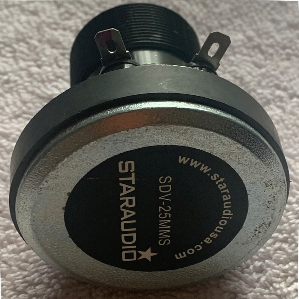 Driver Horn Tweeter Titanium Compression Screw-on 25mm for Replacement Speakers