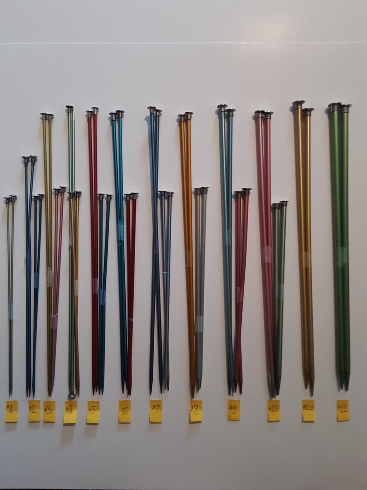 21 Complete Sets Single Point Knitting Needles Boye, Bates, 14", 10"